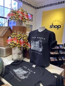 A black t-shirt that says The Peale.